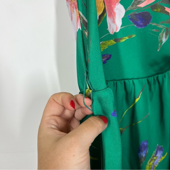 Persona by Marina Rinaldi Green Floral Dress Size 22 - Picture 5 of 8